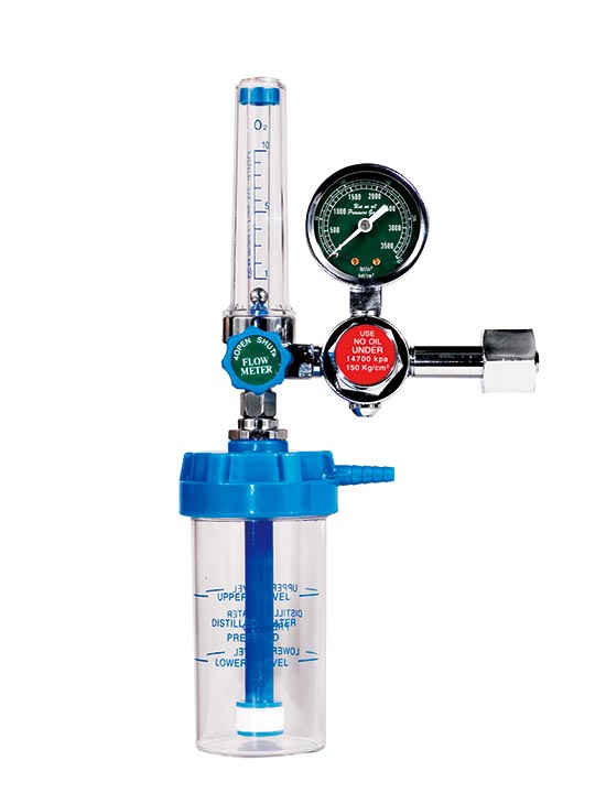 YR-86-5B medical oxygen regulator with humidier bottle