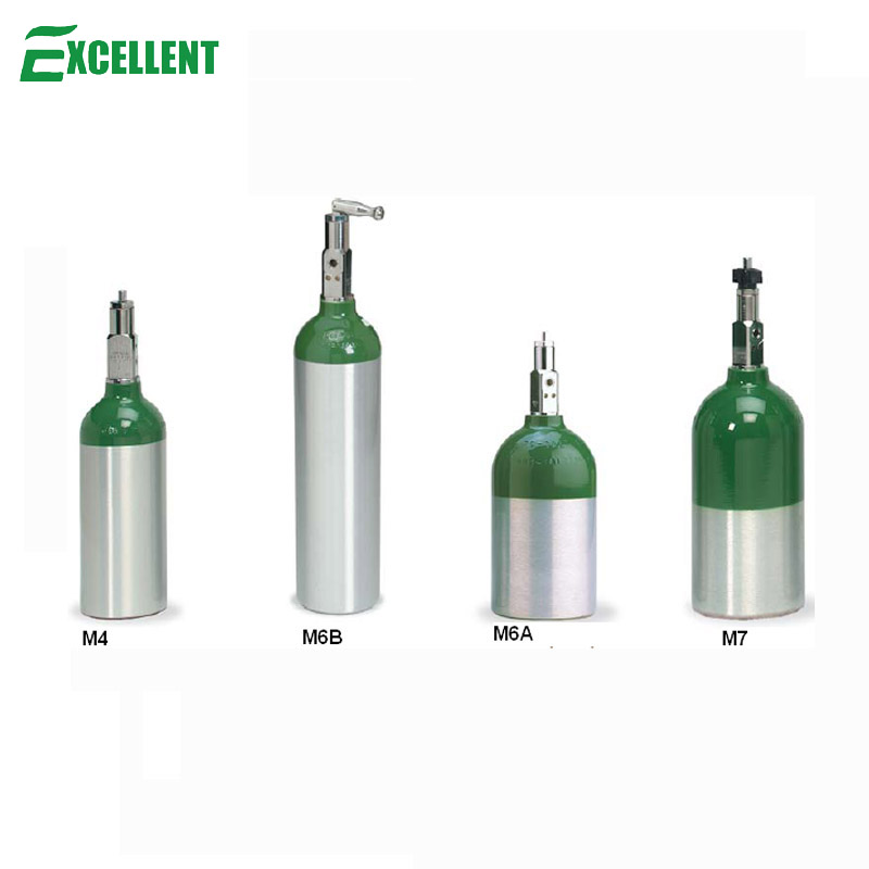 DOT Standard Portable Aluminum Gas Cylinder Medical Oxygen Cylinde